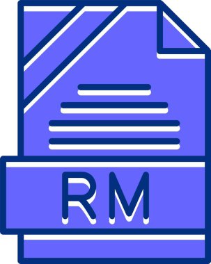 RM dosya biçimi vektör illüstrasyonu