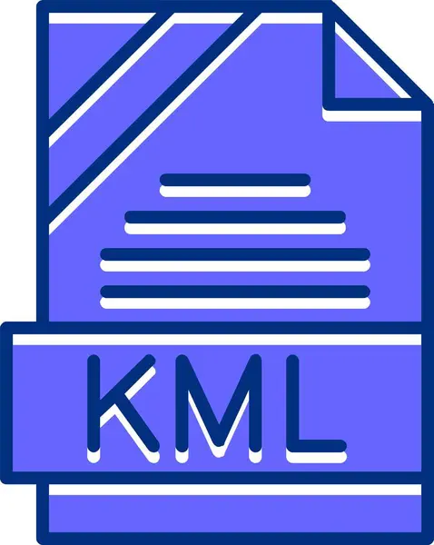 KML dosya biçimi simgesi, vektör illüstrasyonu
