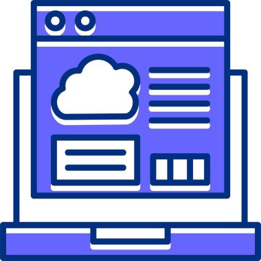 bulut veri depolama simgesi vektör illüstrasyonu 