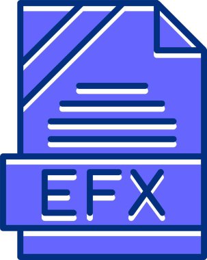 EFX dosya biçimi vektör illüstrasyonu                    