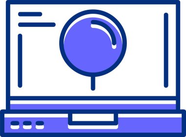 Büyütme cam simgesi vektör illüstrasyonu