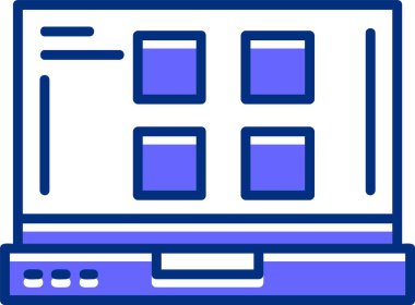 Web Menü Simgesi. Web Düğmesi kavramı. Vektör İllüstrasyonu. Düz Tasarım Biçimi