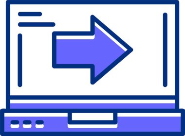 dizüstü bilgisayar simgesi, vektör illüstrasyonu basit tasarım