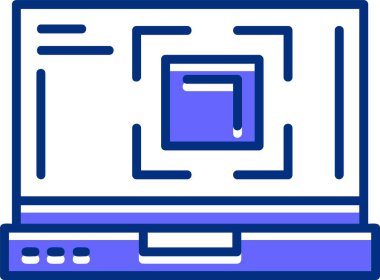 dizüstü bilgisayar simgesi, vektör illüstrasyonu basit tasarım