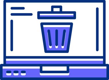 çöp simgesi vektör illüstrasyonu