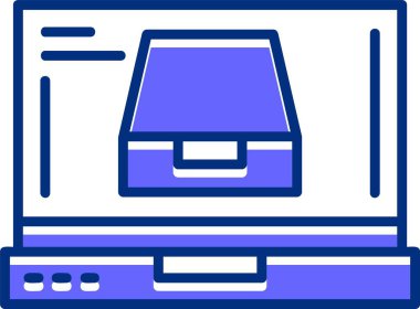 Arşiv web simgesi basit illüstrasyon