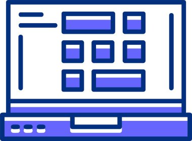 Izgara ağ simgesi basit illüstrasyon