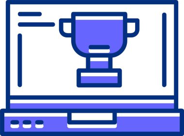 Kupa ikonu vektörü. düz resimleme 