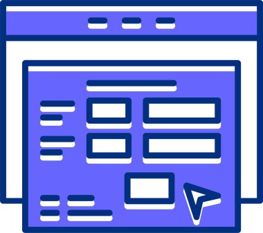 Uygulama Biçimi Web simgesi basit illüstrasyon