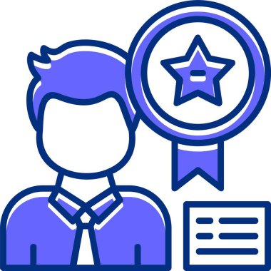 Rozet Web simgesi basit illüstrasyon