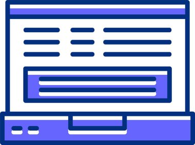 dizüstü bilgisayar web simgesi basit illüstrasyon