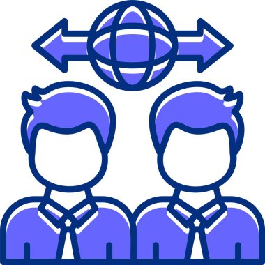 Çeşitlilik web simgesi basit illüstrasyon