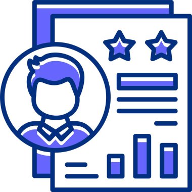 Performans Gözden Geçirme Web simgesi basit illüstrasyon