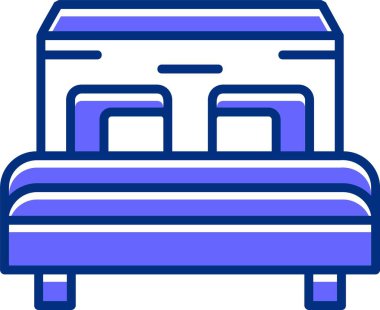 Yatak mobilya kutsal kişilerin resmi, vektör çizim