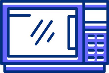 Mikrodalga fırın. Web simgesi basit tasarım 