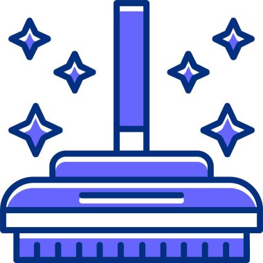 Süpürge simge vektör çizim 