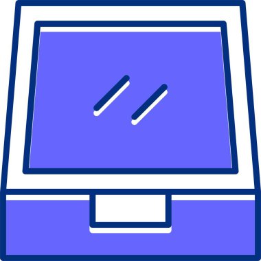 Dizin Arşivi. Dolap. Çekmecede. İzole edilmiş Asgari Tek Düz Simge