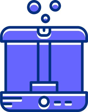 Nemlendirici ağ simgesi, basit vektör illüstrasyonu 