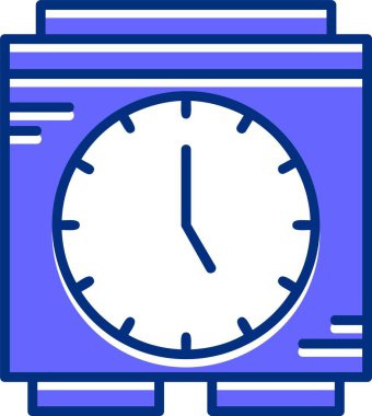 Alarm saati simgesi, vektör illüstrasyonu 