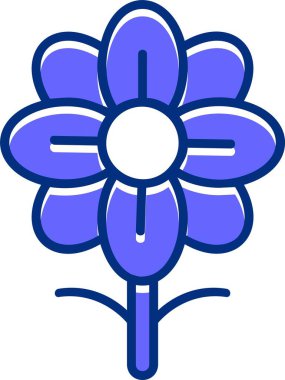 Çiçek. Web simgesi basit illüstrasyon