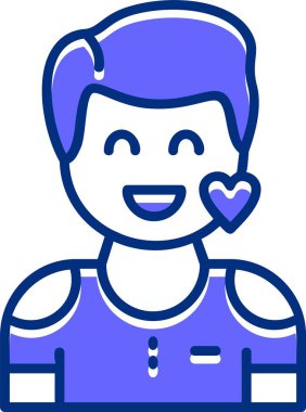 Sevgi. Web simgesi basit vektör illüstrasyonu