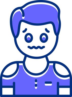 Tiksinti. Web simgesi basit vektör illüstrasyonu