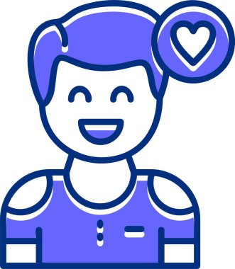 Sempati. Web simgesi basit vektör illüstrasyonu