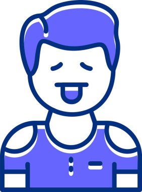 Nefret yüz ifadesi web simgesi, basit vektör illüstrasyonu 