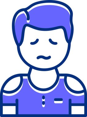 Endişe. Web simgesi basit vektör illüstrasyonu