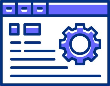 Web ayarı simgesi, vektör illüstrasyonu basit tasarım