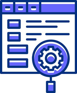 Web ayarı simgesi, vektör illüstrasyonu basit tasarım