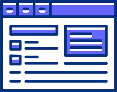 Web sayfası tasarım ikonu vektör illüstrasyonu 