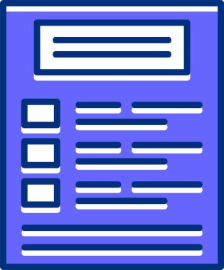 Kontrol listesi simgesinin vektör illüstrasyonu 