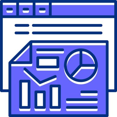 Veri Analizi Simgesi, Grafik Simgesi, Sunum Simgesi. Pictogram Simgesi. Mobil Uygulama. Basit Düz Metro Tasarım Tarzı. Taslak Simgesi. Düz Tasarım Tarzı. Vektör İllüstrasyonu