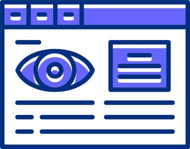 Sayfa görünümleri ikon vektör illüstrasyonu