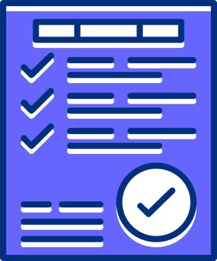 Hedef tamamlama web simgesi, basit vektör illüstrasyonu