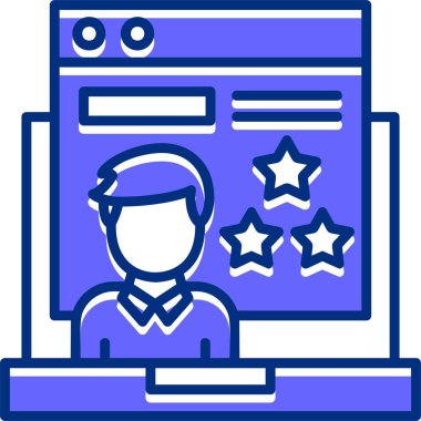 Müşteri geribildirim simgesi, vektör illüstrasyonu basit tasarım