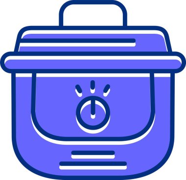 Yavaş pişiren ağ simgesi, basit vektör illüstrasyonu