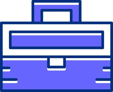 Evrak çantası. Web simgesi vektör illüstrasyonu                            