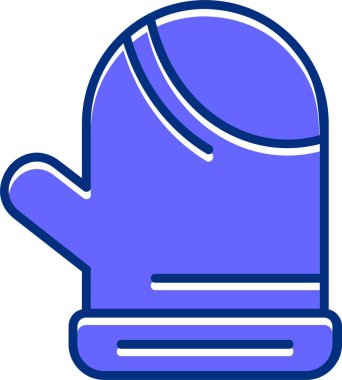 Fırın eldiveni simgesi vektör illüstrasyonu 