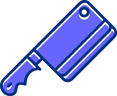 Kasap bıçağı ikonu. vektör illüstrasyonu