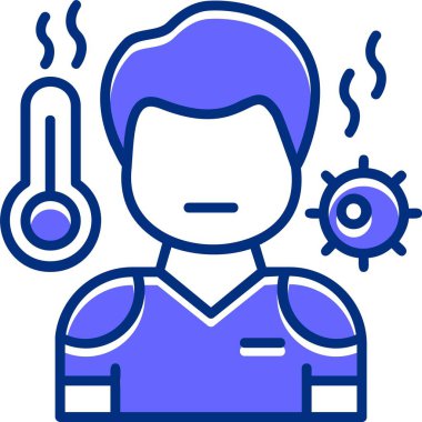 Hasta çocuk simgesi vektör çizimi 