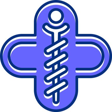 Tıp sembolü. Web basit simgesi illüstrasyonu