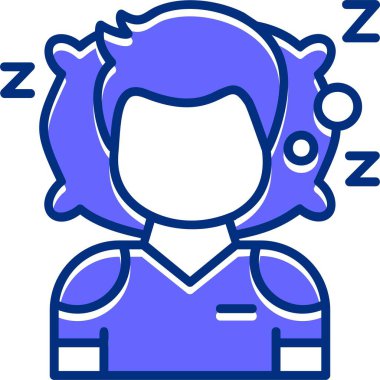 uyuyan kişi ikon vektör illüstrasyonu 