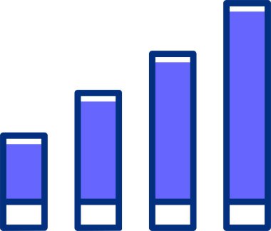  Sinyal kuvvet simgesi, basit vektör illüstrasyonu