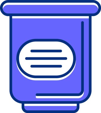 Çöp kovası basit ikon vektör çizimi