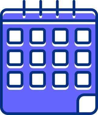 Takvim simgesinin vektör illüstrasyonu 