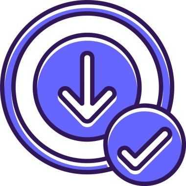 Vektör illüstrasyon simgesi indirme işareti