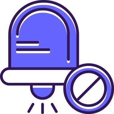 Çan simgesinden uyarı, vektör illüstrasyonu