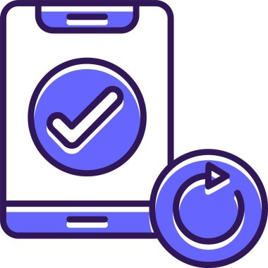 akıllı telefon simgesi, vektör illüstrasyonu basit tasarım